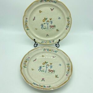 International China Heartland Salad/Dessert Plates Set of 2 Farmhouse Stoneware